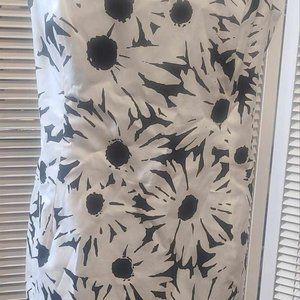 Jones New York Black White Floral Sleeveless Sheath Dress Size 14